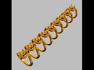 Обручальное кольцо 5 мм 3D Принт Модель