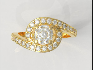 5mm Engagement Ring 3D प्रिंट मॉडल