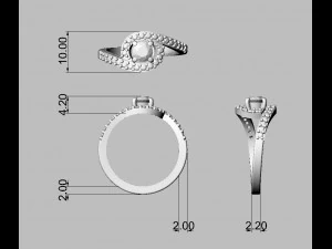 Обручальное кольцо 5 мм 3D Принт Модель