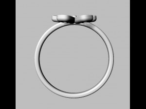 Flower Diamond Ring 3D Baskı Modeli