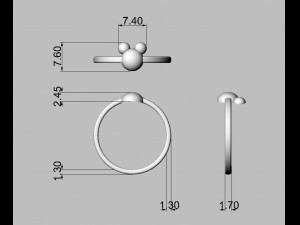 Disney Mickey Ring 3D Принт Модель