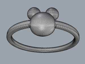 Disney Mickey Ring 3D Print Model