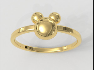 Mickey Mouse Ring Mickey Ring Cartoon Ring Mouse Signet 