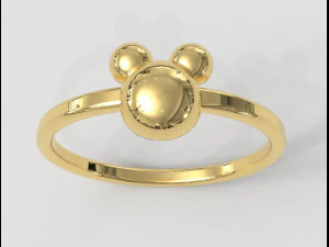 Cincin Mickey Disney Model Cetak 3D