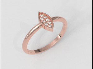 Diamond Pave Ring 3D Print Model