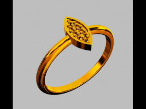 Diamond Pave Ring 3D Print Model
