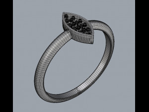 Diamond Pave Ring 3D Print Model