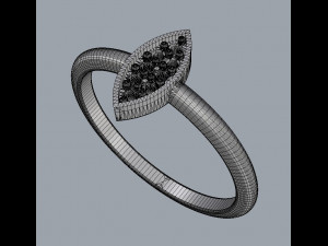 Diamond Pave Ring 3D Print Model