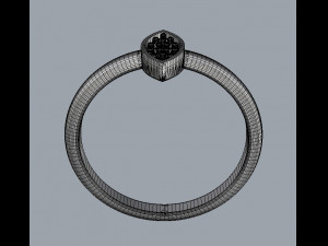 Diamond Pave Ring 3D Print Model