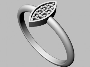 Diamond Pave Ring 3D Print Model