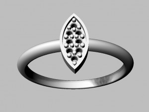 Diamond Pave Ring 3D Print Model