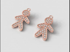 Boy and Girl Pendants 3D Print Model
