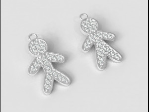 Boy and Girl Pendants 3D Принт Модель