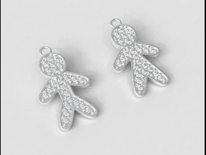 Boy and Girl Pendants 3D Print Model