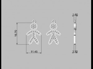 Boy and Girl Pendants 3D Принт Модель