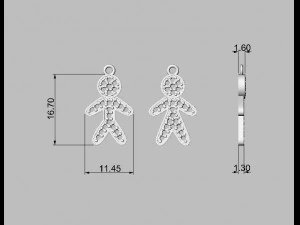 Boy and Girl Pendants 3D Print Model