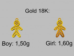 Boy and Girl Pendants 3D Print Model