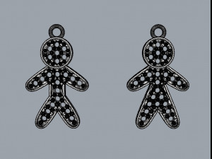 Boy and Girl Pendants 3D Принт Модель