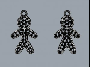 Boy and Girl Pendants 3D Print Model
