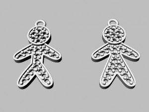 Boy and Girl Pendants 3D Print Model