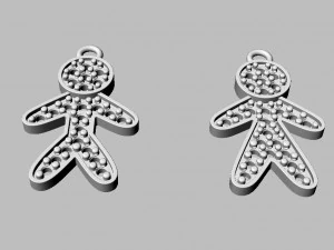 Boy and Girl Pendants 3D Print Model