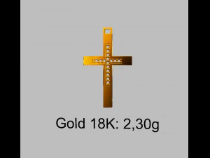 Diamond Cross Pendant 3D Print Model