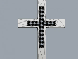 Diamond Cross Pendant 3D Print Model