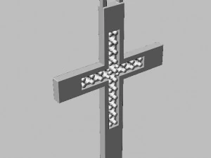 Diamond Cross Pendant 3D Print Model