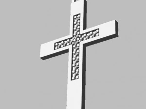 Diamond Cross Pendant 3D Print Model