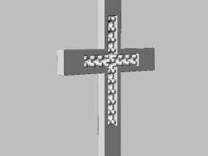 Diamond Cross Pendant 3D Print Model