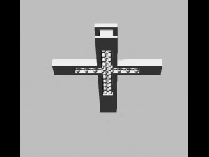Diamond Cross Pendant 3D Print Model