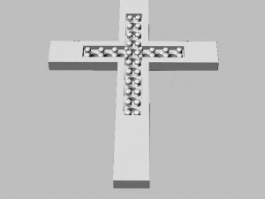 Diamond Cross Pendant 3D Print Model