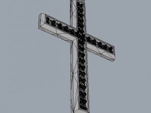 Кулон с бриллиантовым крестом 3D Принт Модель