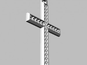 Кулон с бриллиантовым крестом 3D Принт Модель