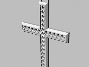 Кулон с бриллиантовым крестом 3D Принт Модель