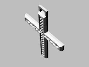 Кулон с бриллиантовым крестом 3D Принт Модель