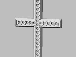 Кулон с бриллиантовым крестом 3D Принт Модель