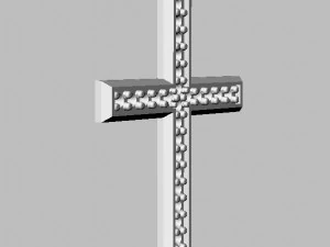 Кулон с бриллиантовым крестом 3D Принт Модель