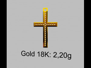 Diamond Cross Pendant 3D Принт Модель