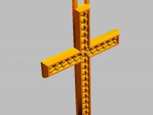 Кулон с бриллиантовым крестом 3D Принт Модель