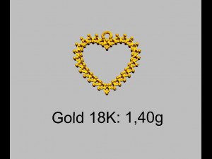 Diamond Heart Pendant 3D प्रिंट मॉडल