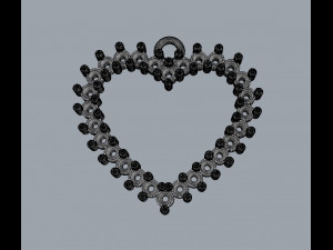 Diamond Heart Pendant 3D प्रिंट मॉडल