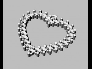 Diamond Heart Pendant 3D प्रिंट मॉडल