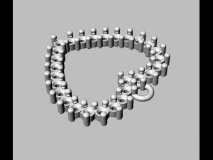 Diamond Heart Pendant 3D Print Model