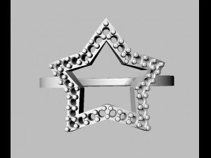 Start Diamond Ring 3D Print Model
