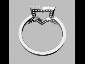 Start Diamond Ring 3D Print Model