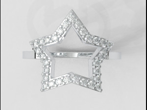 Start Diamond Ring 3D 打印模型