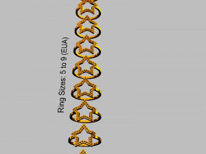 Start Diamond Ring 3D 打印模型