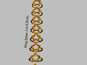 Start Diamond Ring 3D Print Model