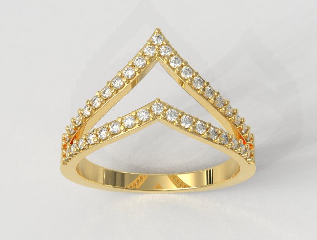 Diamond Fashion Ring 3D 打印模型 .c4d .max .obj .3ds .fbx .stl .blend 